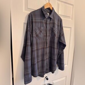 Flylow Shirt Mens Large Plaid Pearl Snap Stretch Long Sleeve Outdoor Hiking